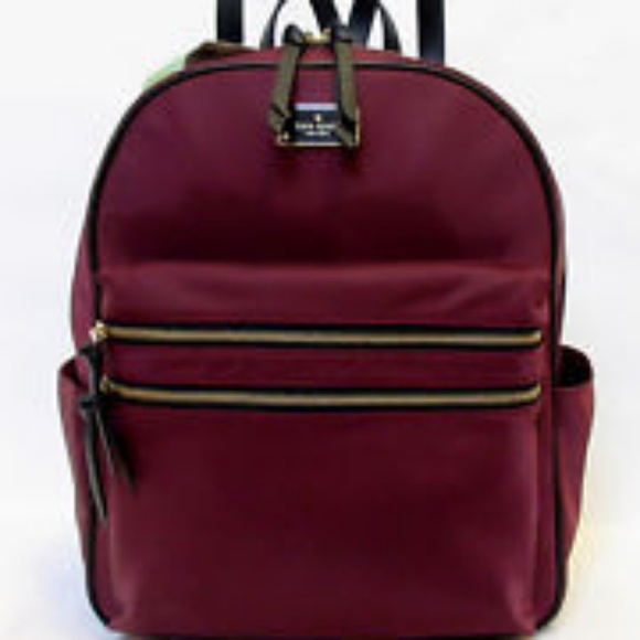 kate spade burgundy backpack